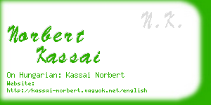 norbert kassai business card